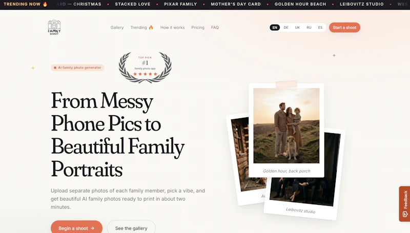 FamilyShoot screenshot 1