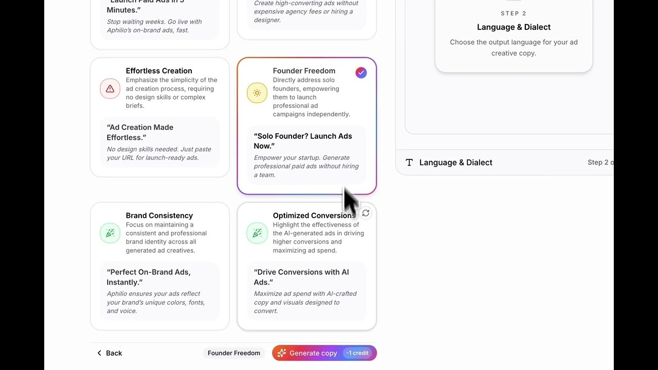 Aphilio, Turn URLs into Ads gallery image