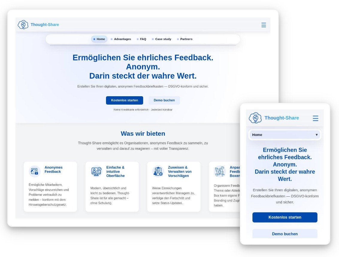 Thought-Share - Screenshot 2 showing product features and functionality