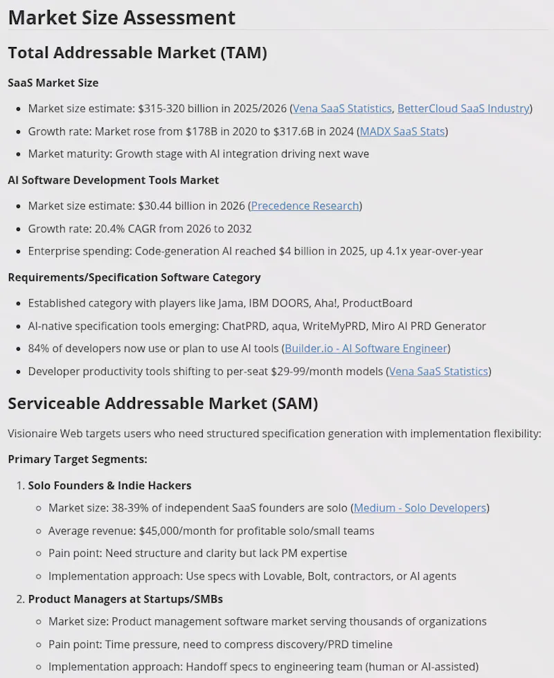 Visionaire — The Spec Is the Product screenshot 1