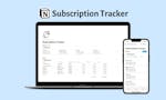 Notion Subscription Tracker image