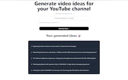 Youtube Video Ideas Generator media 3