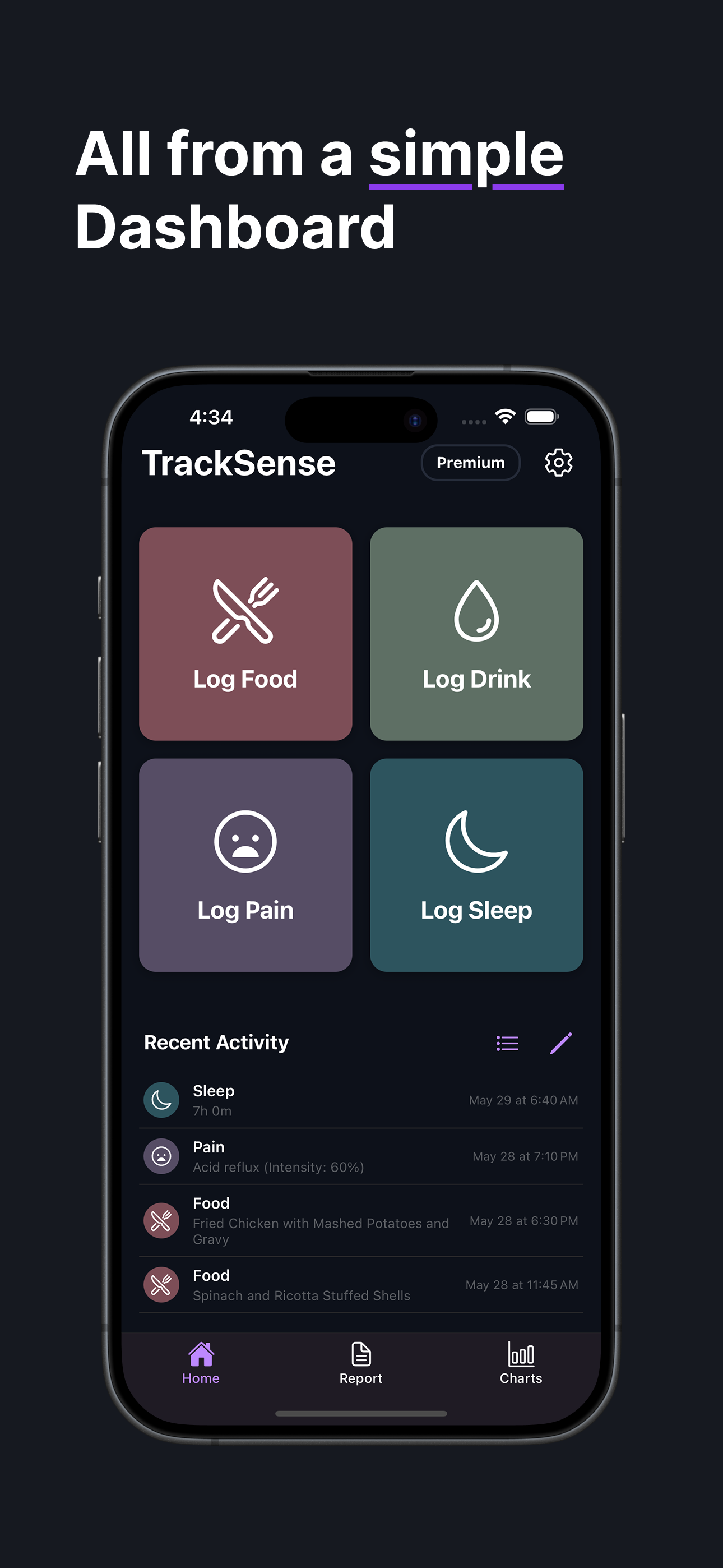 Tracksense - AI Health Tracker - Бревенчатая еда, сон и боль с искусственным искусством - отслеживайте умный.Чувствовать себя лучше. медиа 4