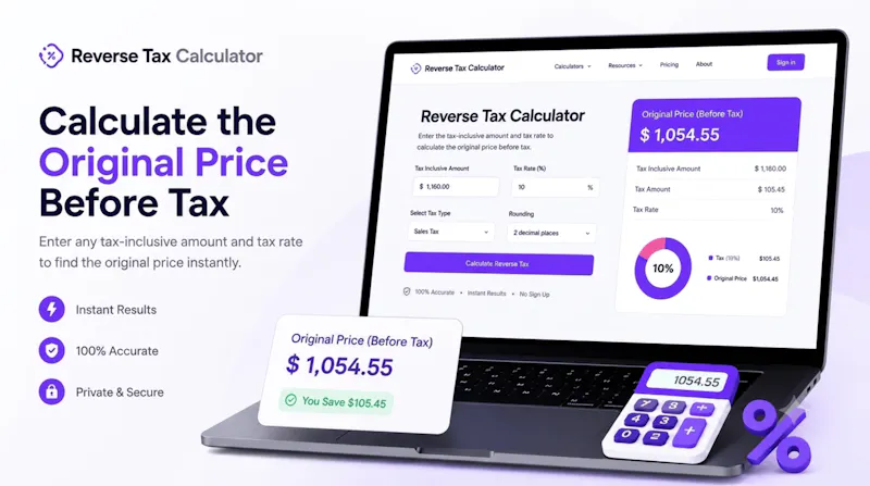 Reverse Tax Calculator screenshot 1