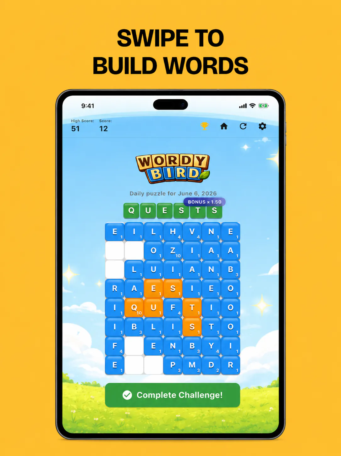 Wordy Bird - Word swipe game gallery image