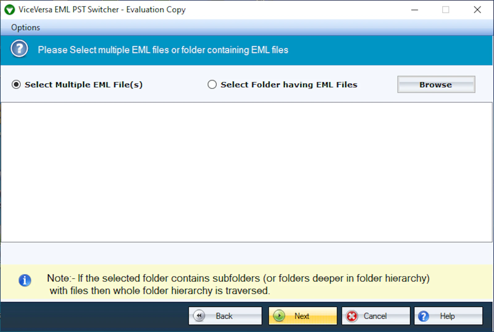 ViceVersa EML PST Switcher screenshot 2