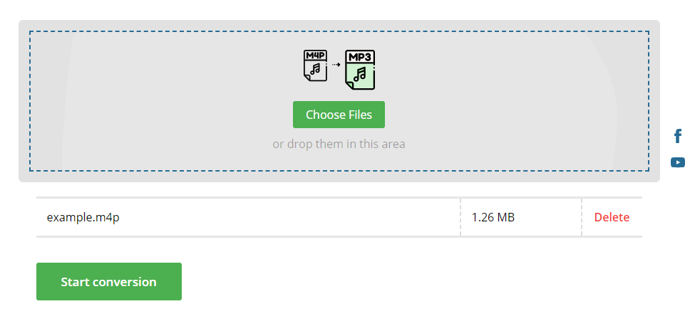 M4P to MP3 online converter gallery image