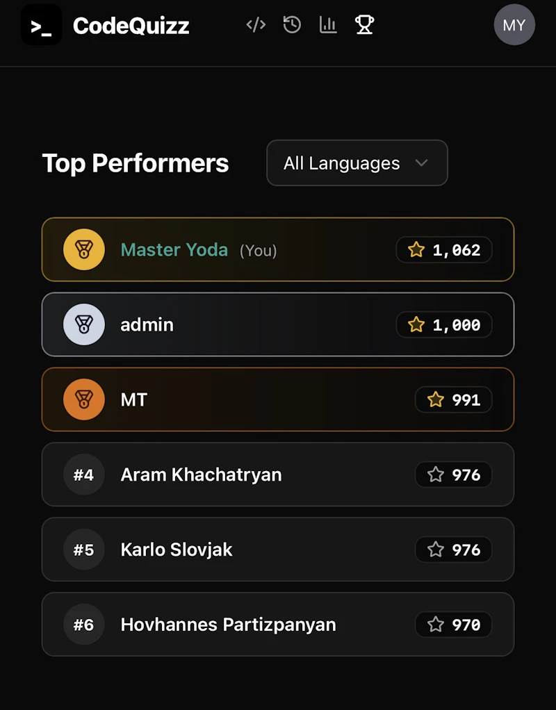 CodeQuizz screenshot 4