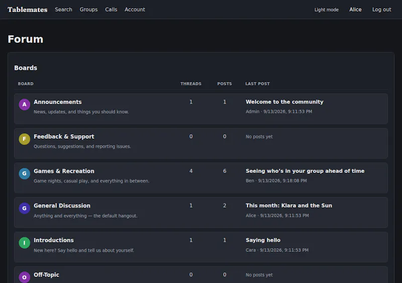 Tablemates screenshot 4