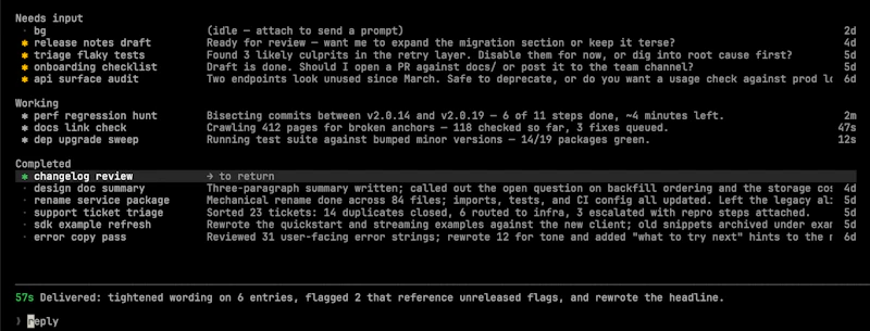 Claude Code Agent View screenshot 5