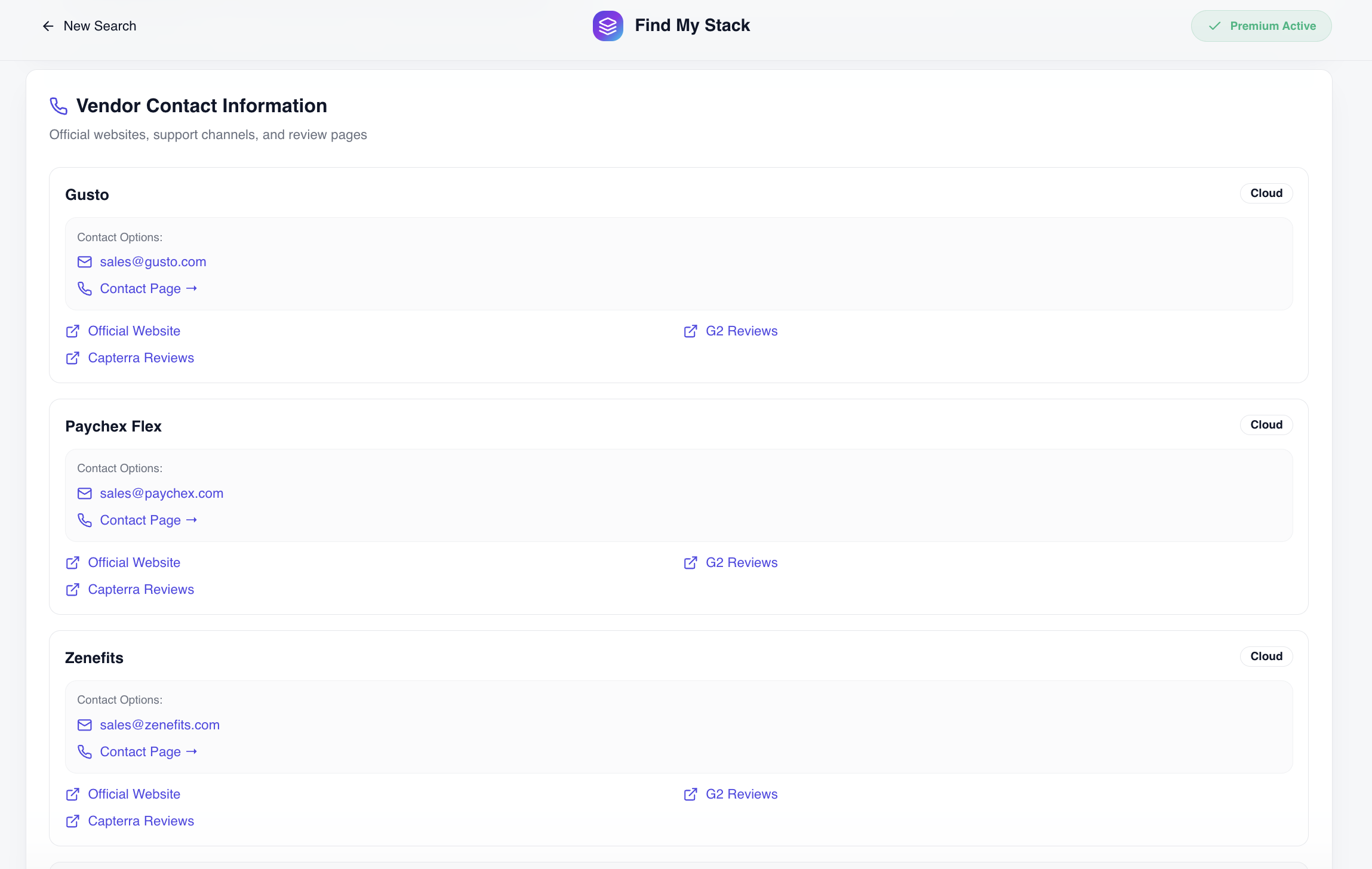 Find My Stack - Screenshot 4 showing product features and functionality