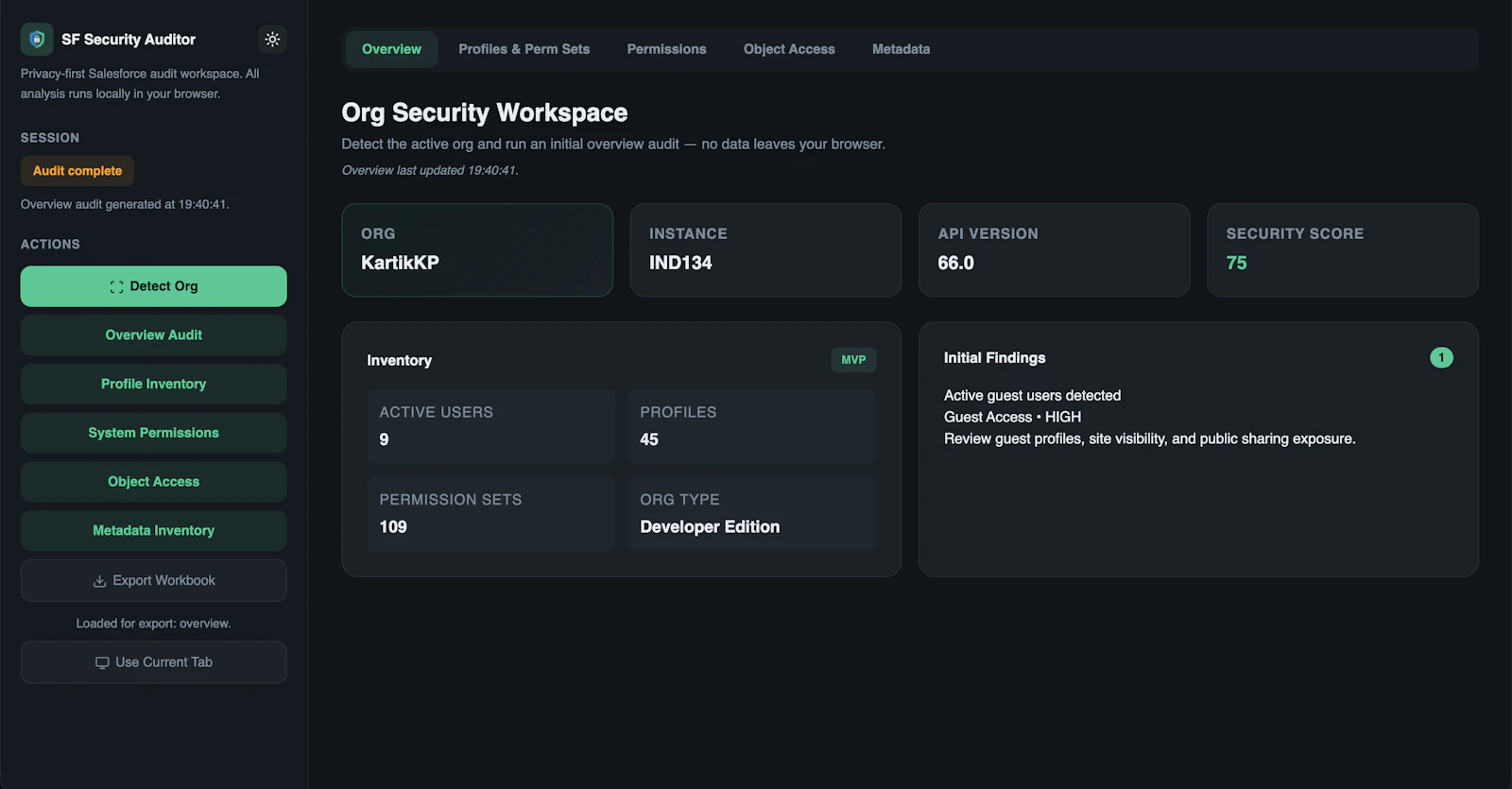 SF Security Auditor screenshot 3