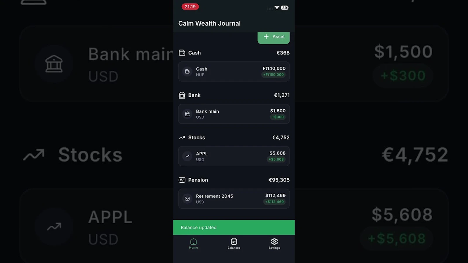 Calm Wealth Journal screenshot 1 (video preview)
