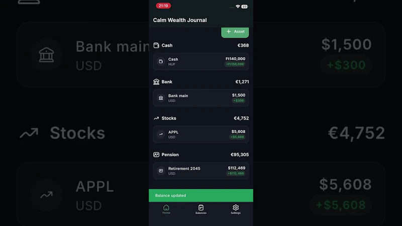 Calm Wealth Journal screenshot 1 (video preview)