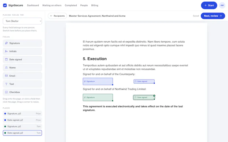 E-signature tool with AI Identity Checks screenshot 3