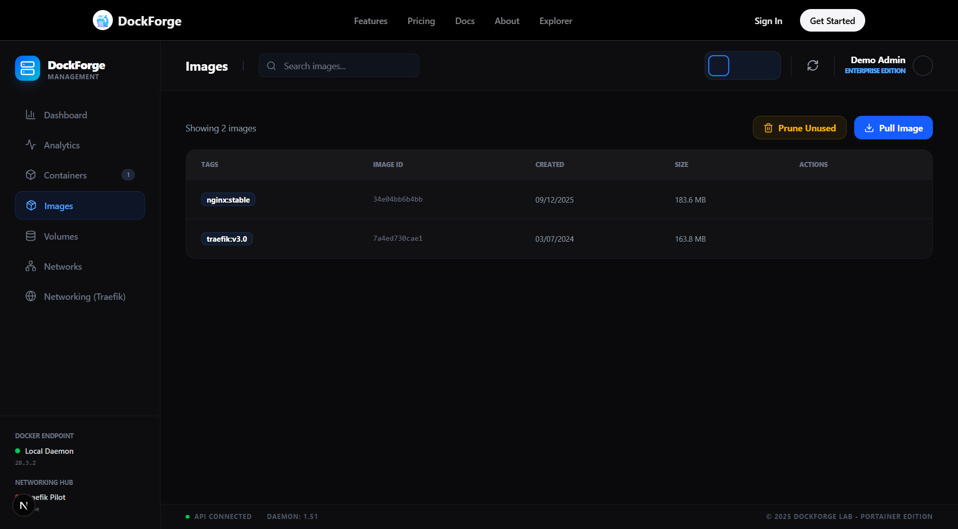 Dock Forge Docker Hosting Control Panel gallery image
