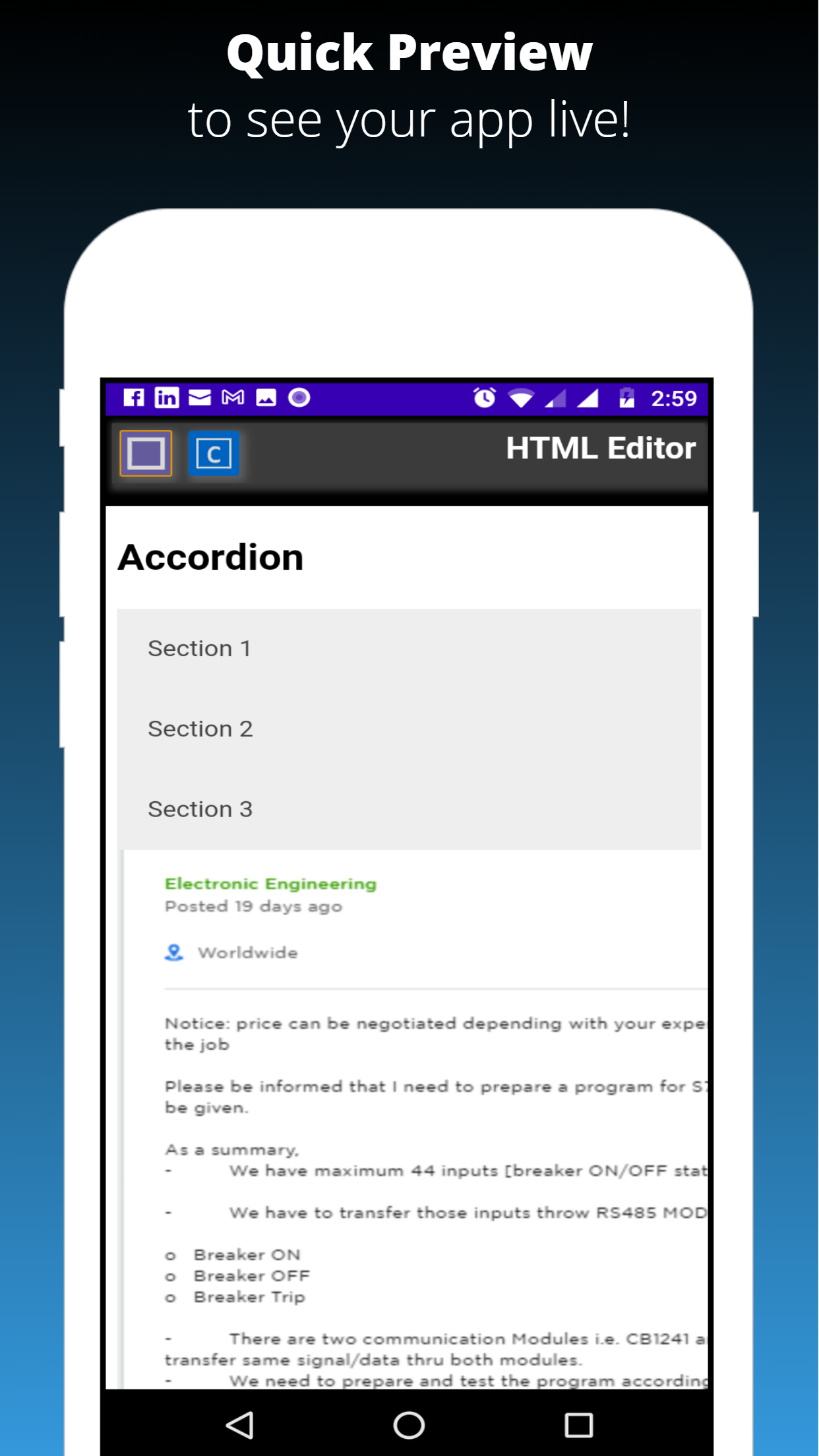 HTML Editor with Localhost gallery image