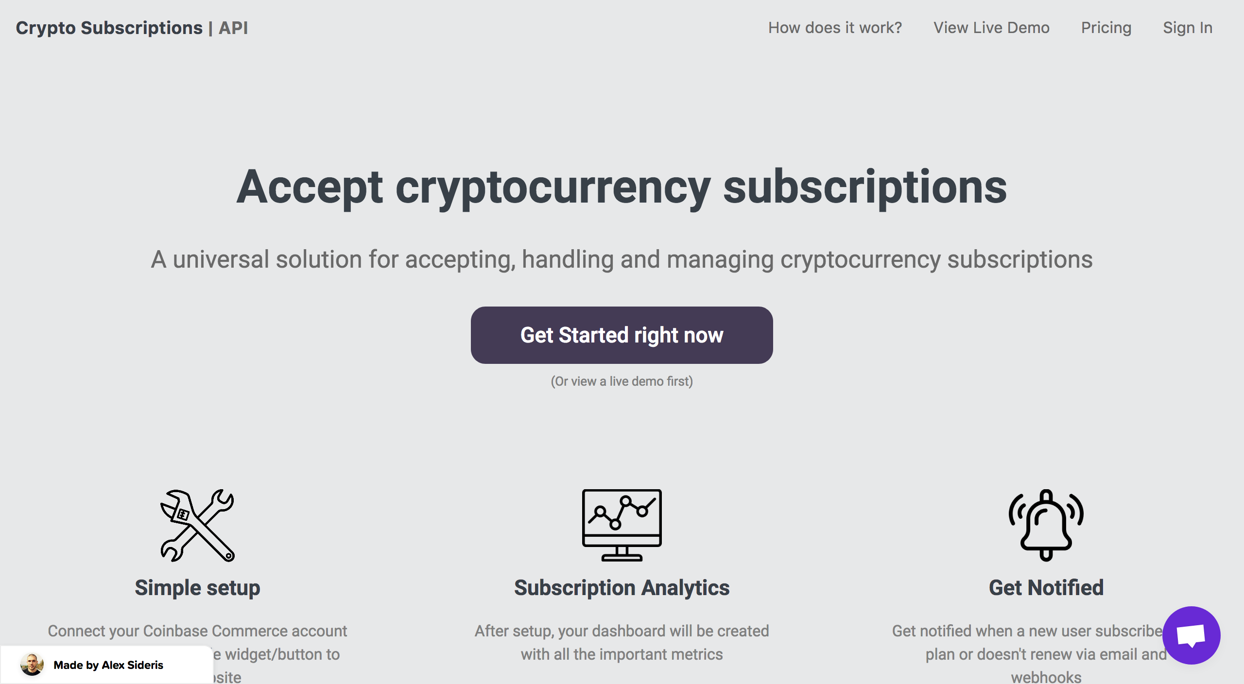 Crypto Subscriptions API gallery image