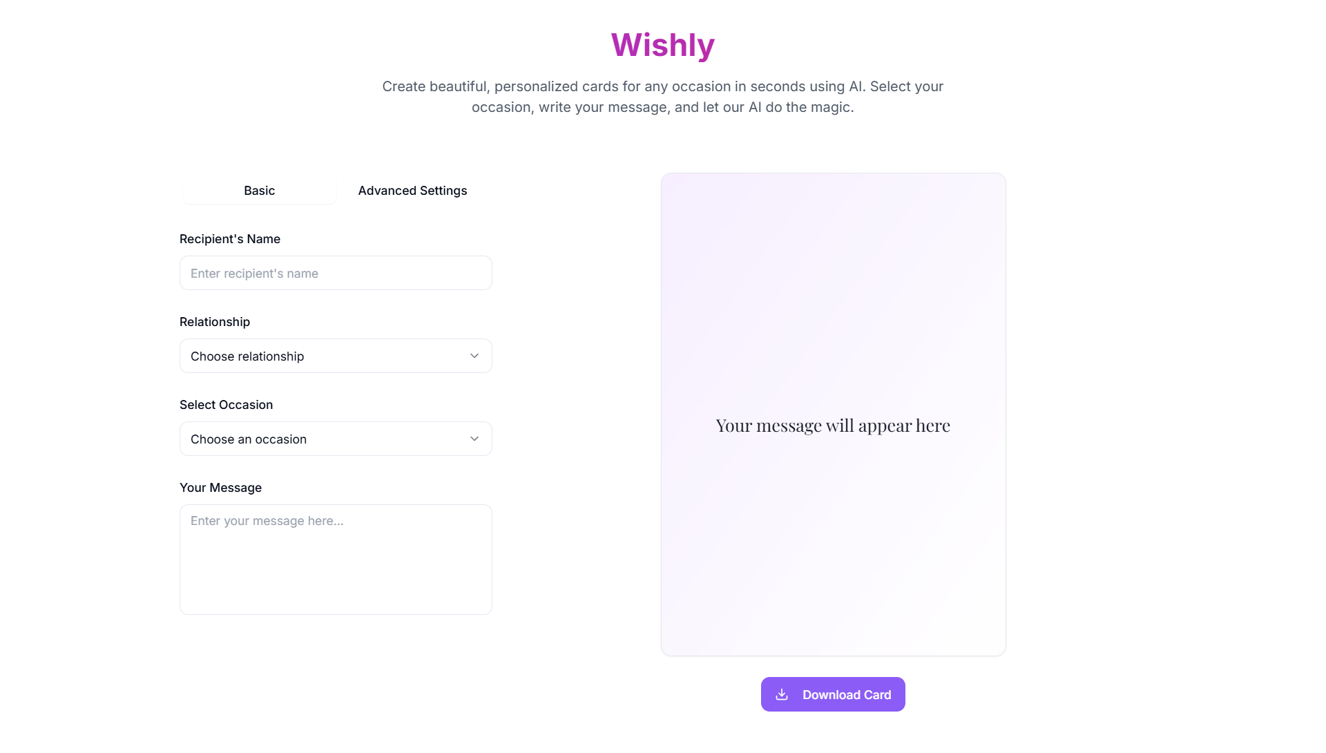 Wishly - All-in-one tool for generating cards for your event. media 1