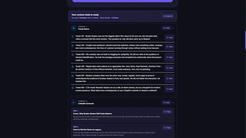 AI Content Repurposer screenshot 4