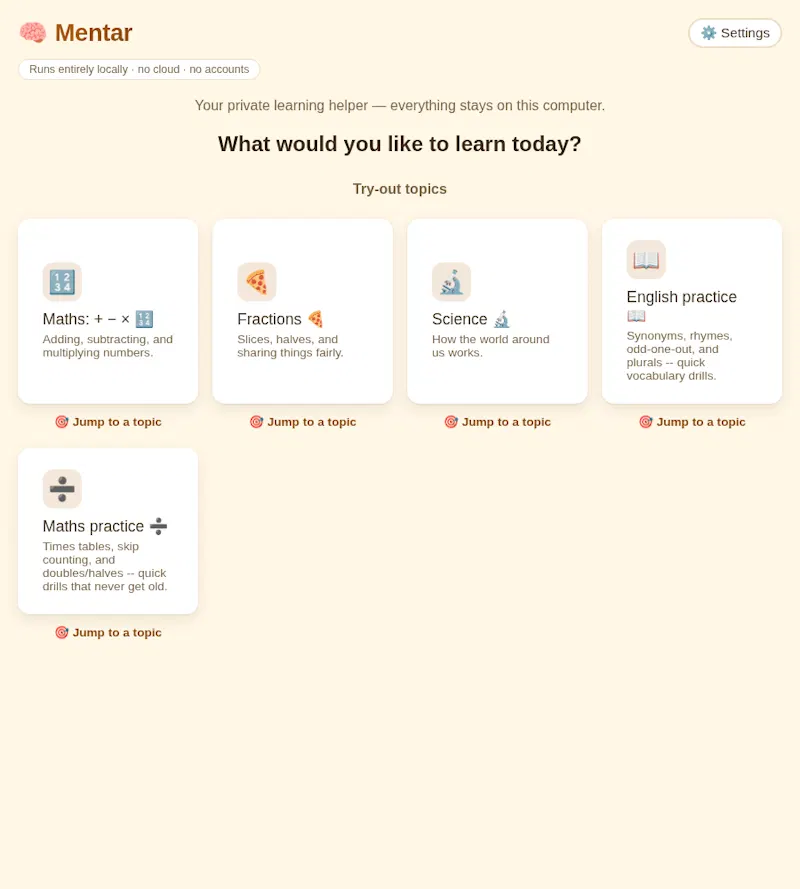 Mentar screenshot 2