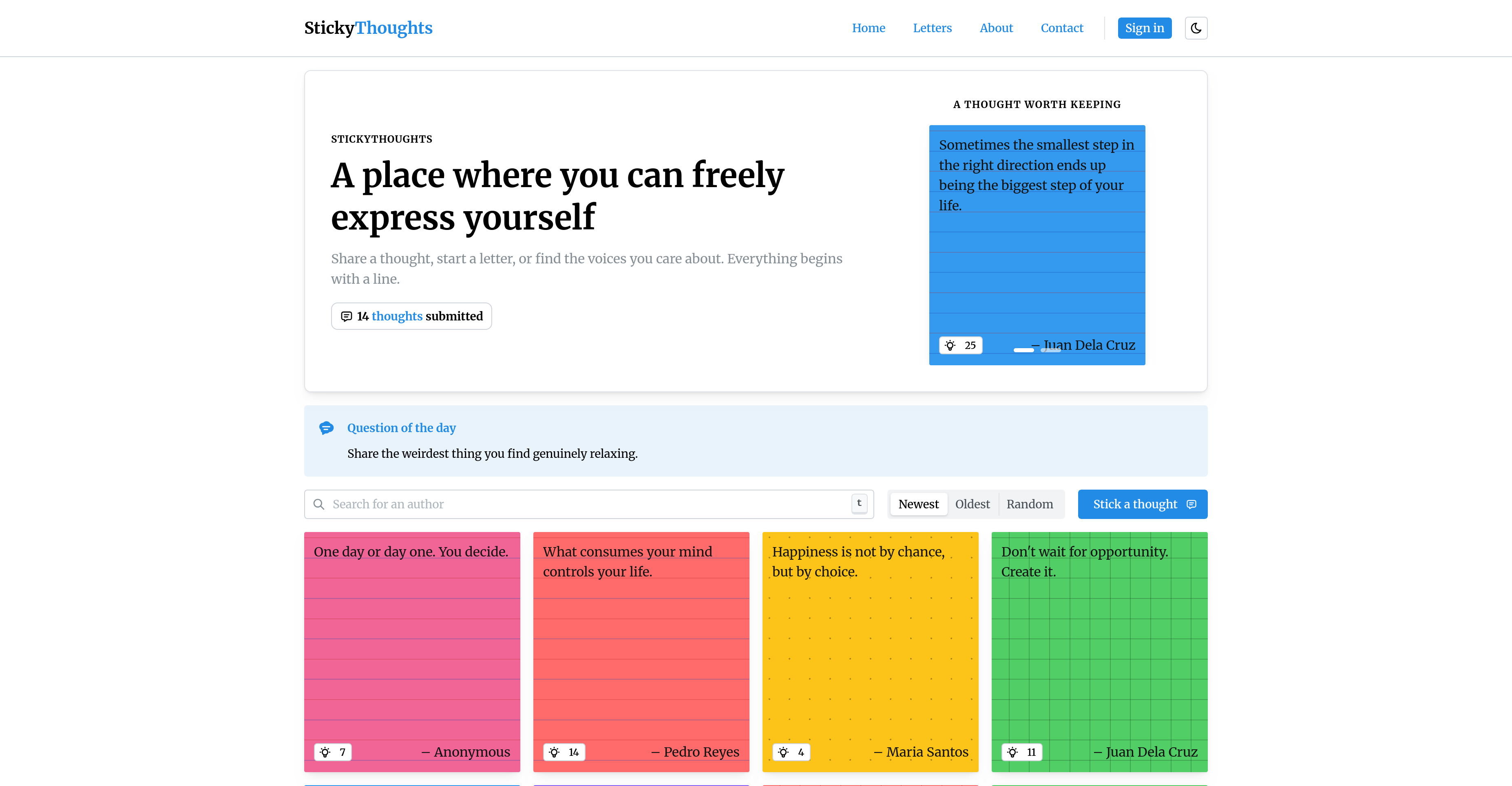 StickyThoughts gallery image