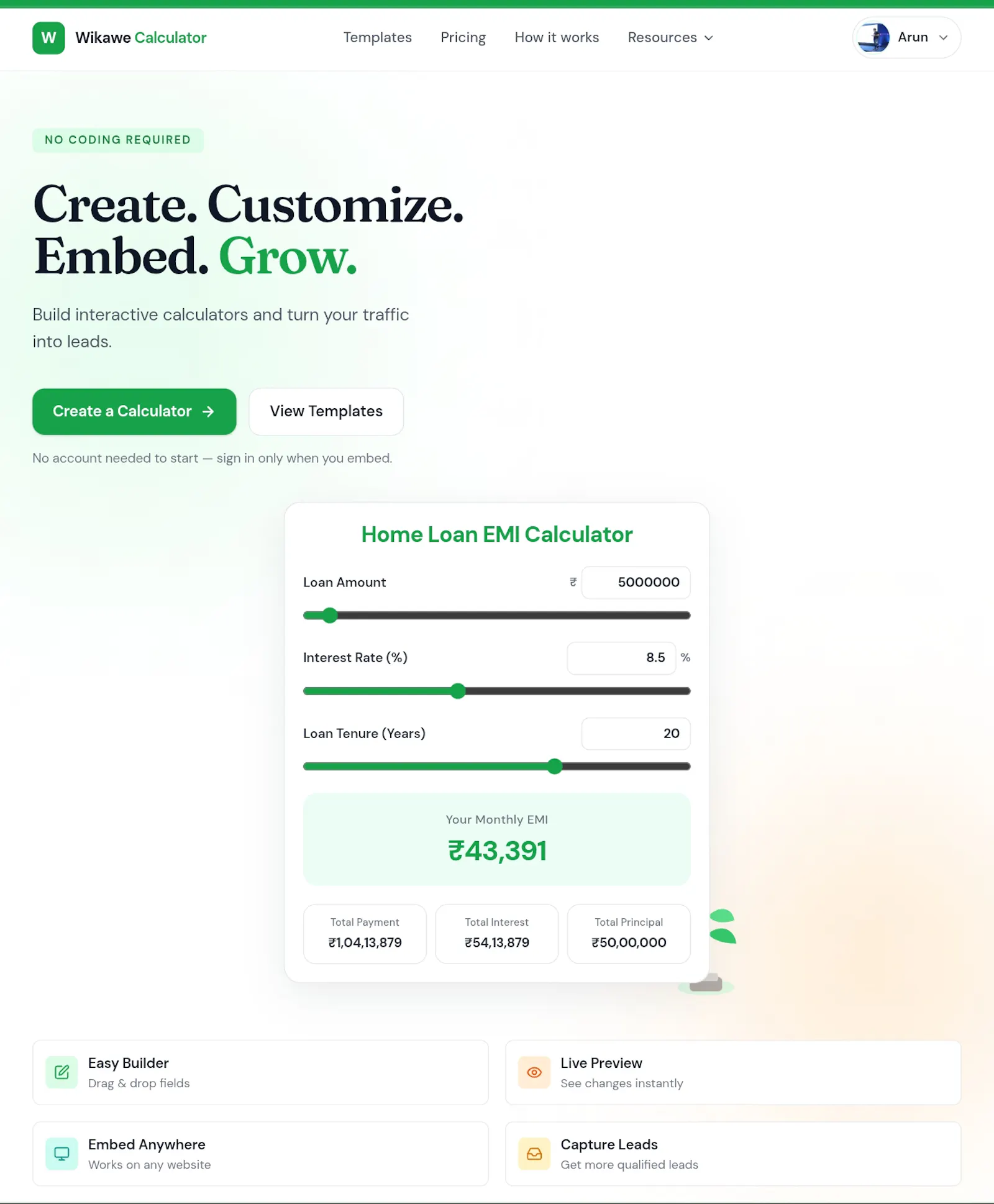 Wikawe Calculator screenshot 1