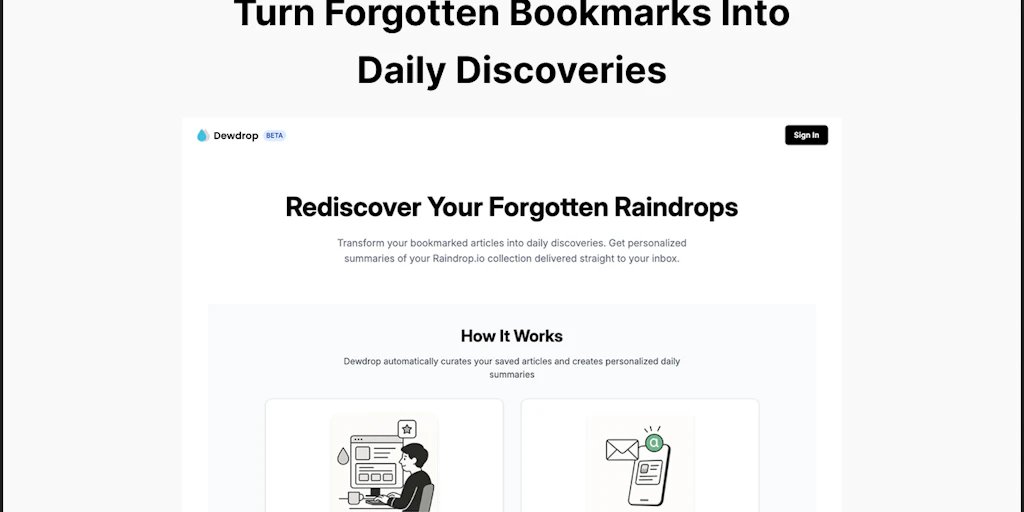 Dewdrop:將您遺忘的書籤轉化為每日新發現