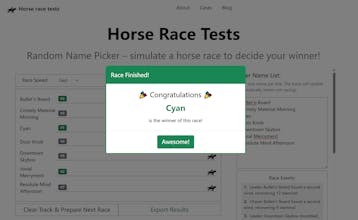 Horse Race Tests | Random Name Picker gallery image