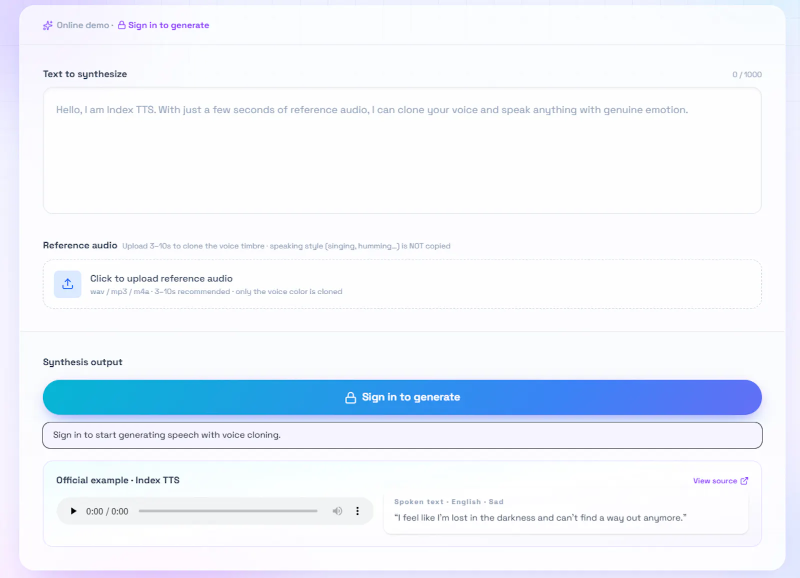 Index TTS screenshot 2
