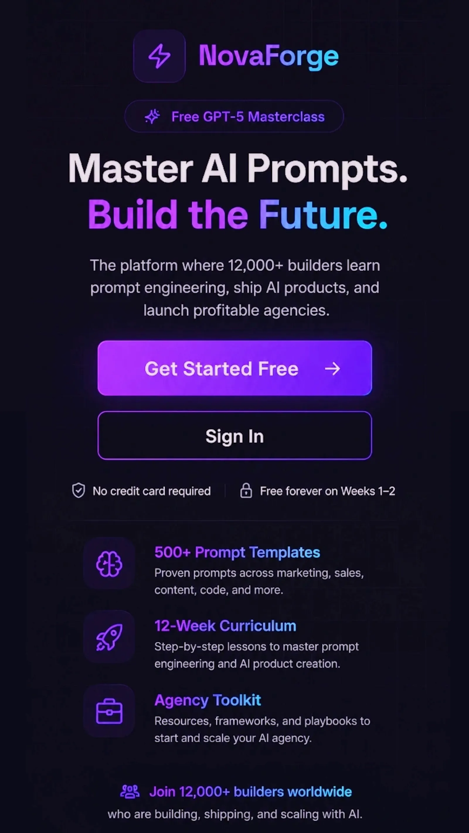 Novaforge Free GPT-5 masterclass  screenshot 1