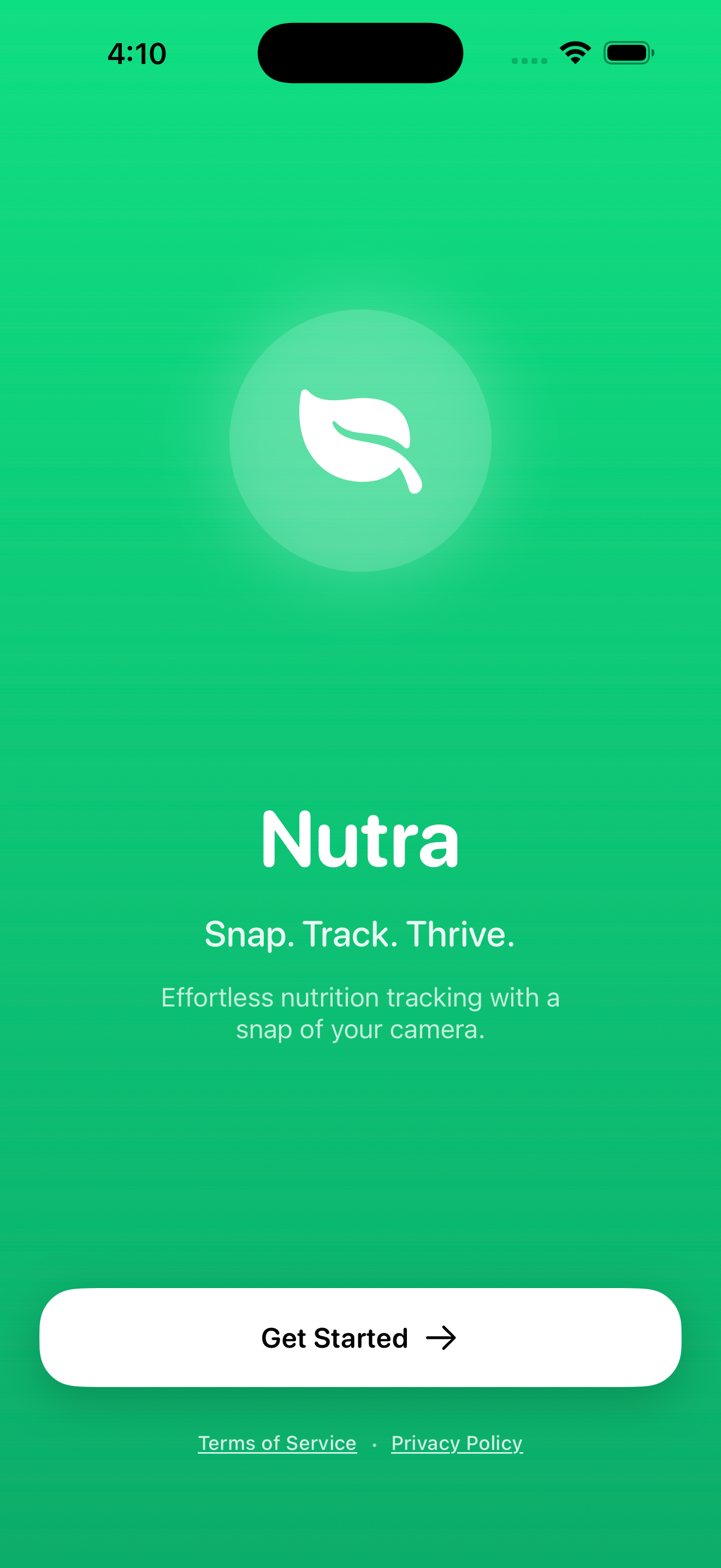 Nutra - AI Nutrition Tracker - Main product screenshot demonstrating key features and user interface