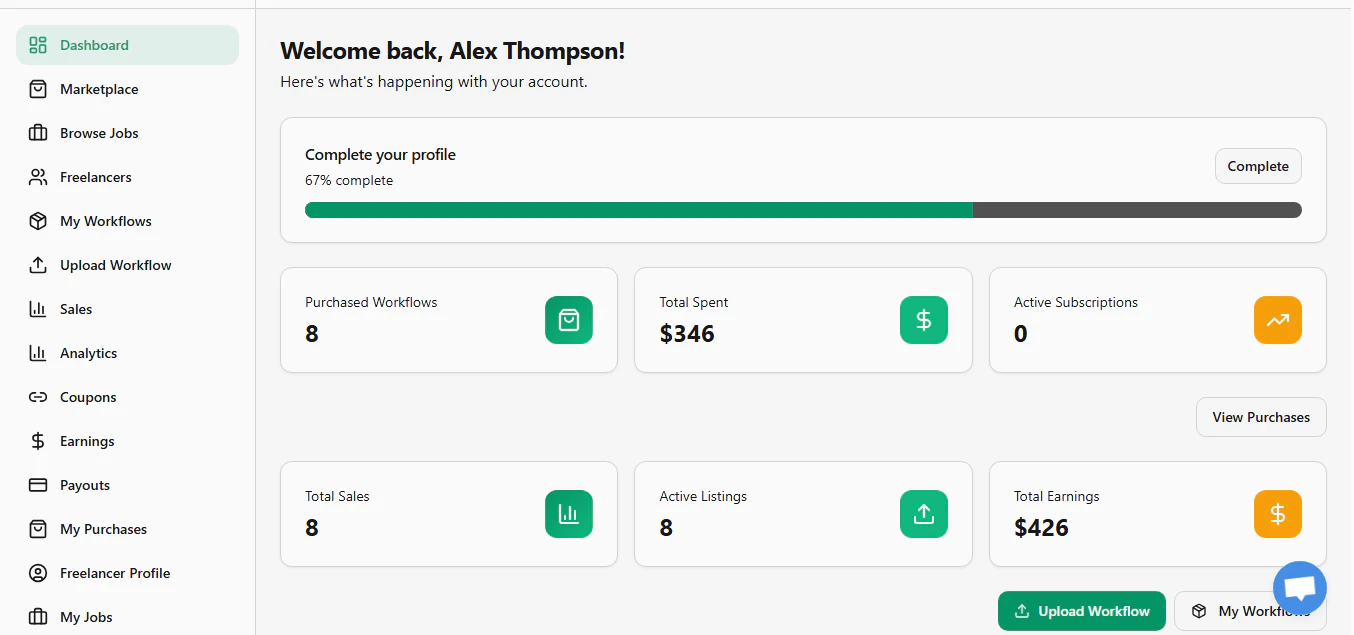 n8nMarkets screenshot 1