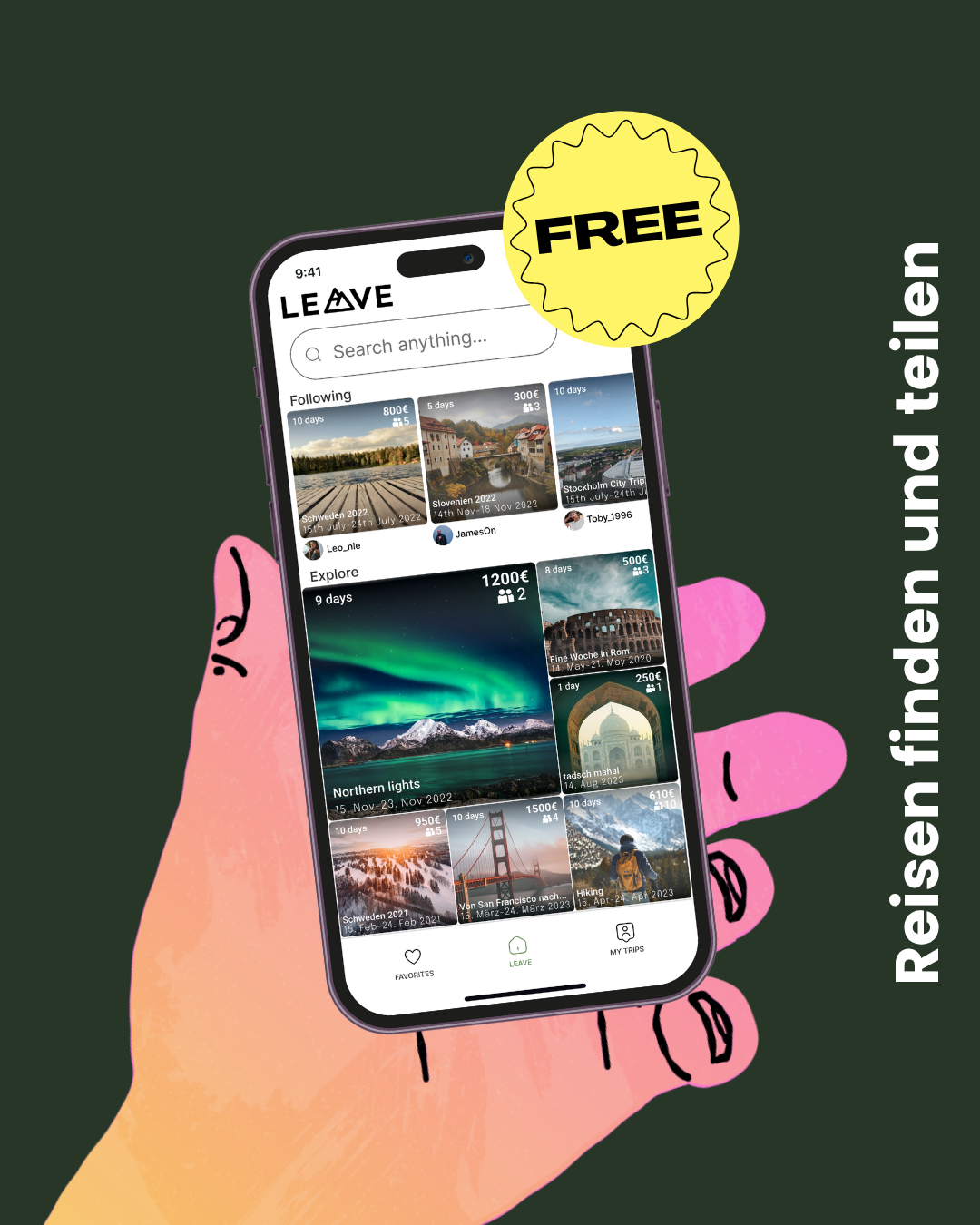 LEAVE: Find & share trips gallery image