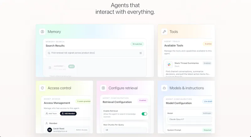 Arkios, Enterprise AI screenshot 2