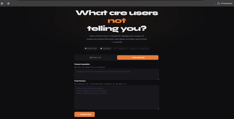 GapSight: What Reviews Don’t Say screenshot 2
