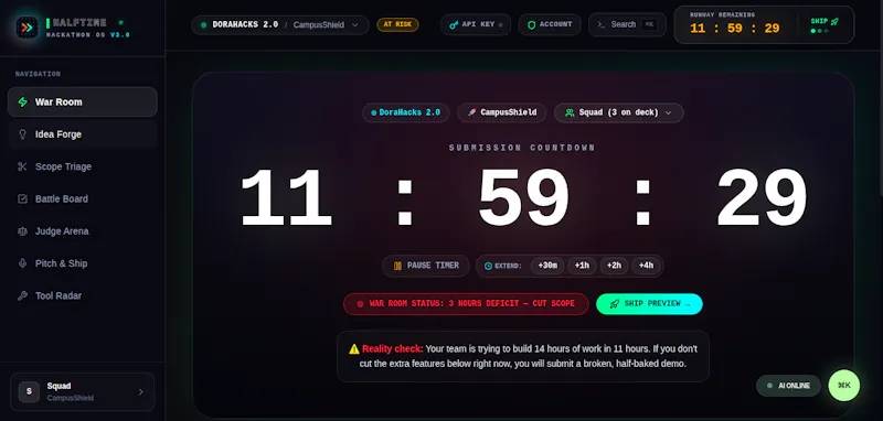 HALFTIME — Stop. Recalculate. Ship. screenshot 2