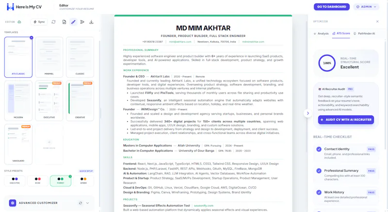 Here Is My CV screenshot 4
