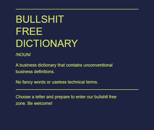 Bullshit Free Dictionary 2.0 media 1