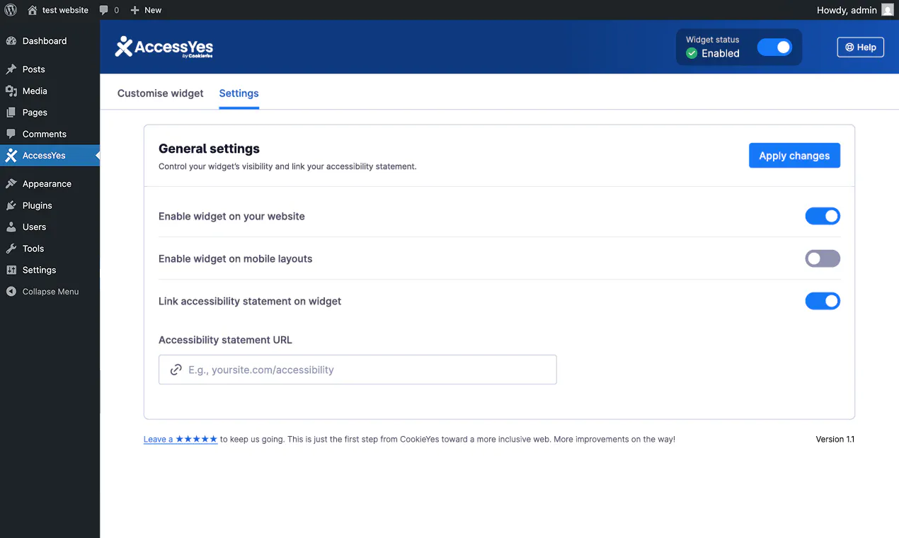 AccessiYes Accessibility Widget: Accessibility widget for any website ...