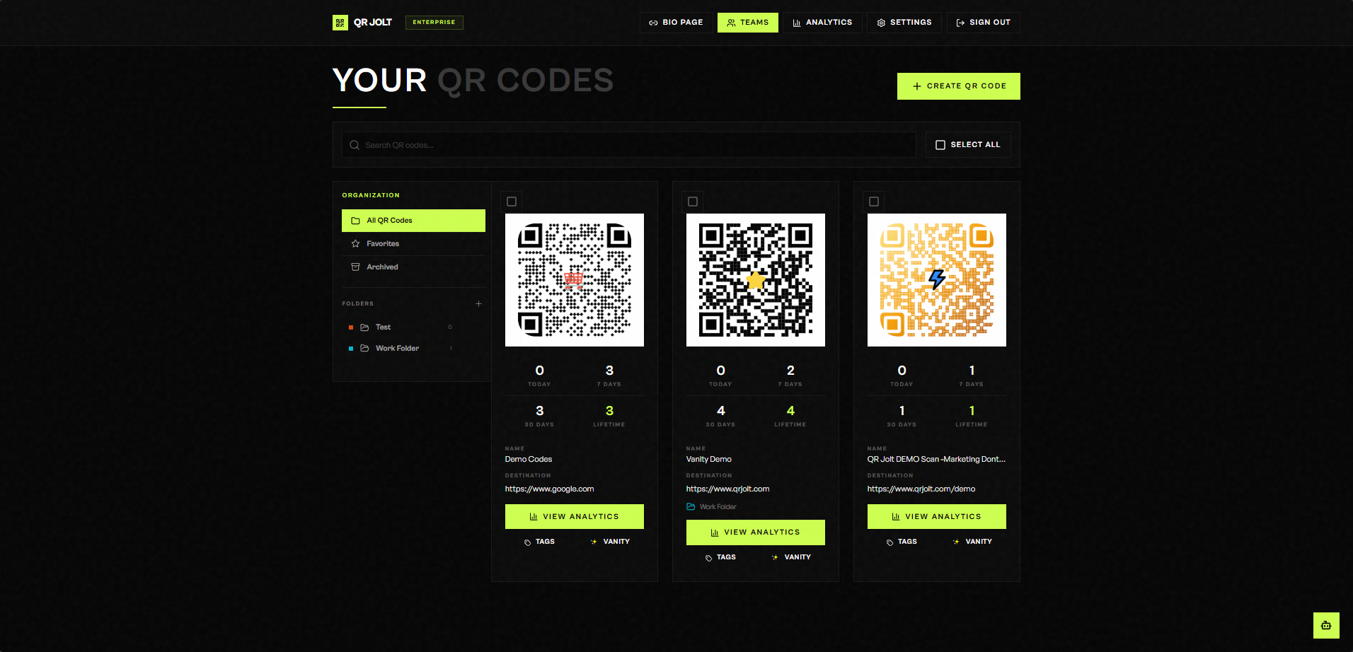 QR Jolt - Main product screenshot demonstrating key features and user interface