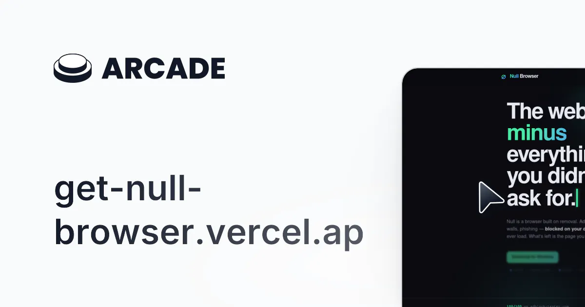  Null Browser ∅ gallery image