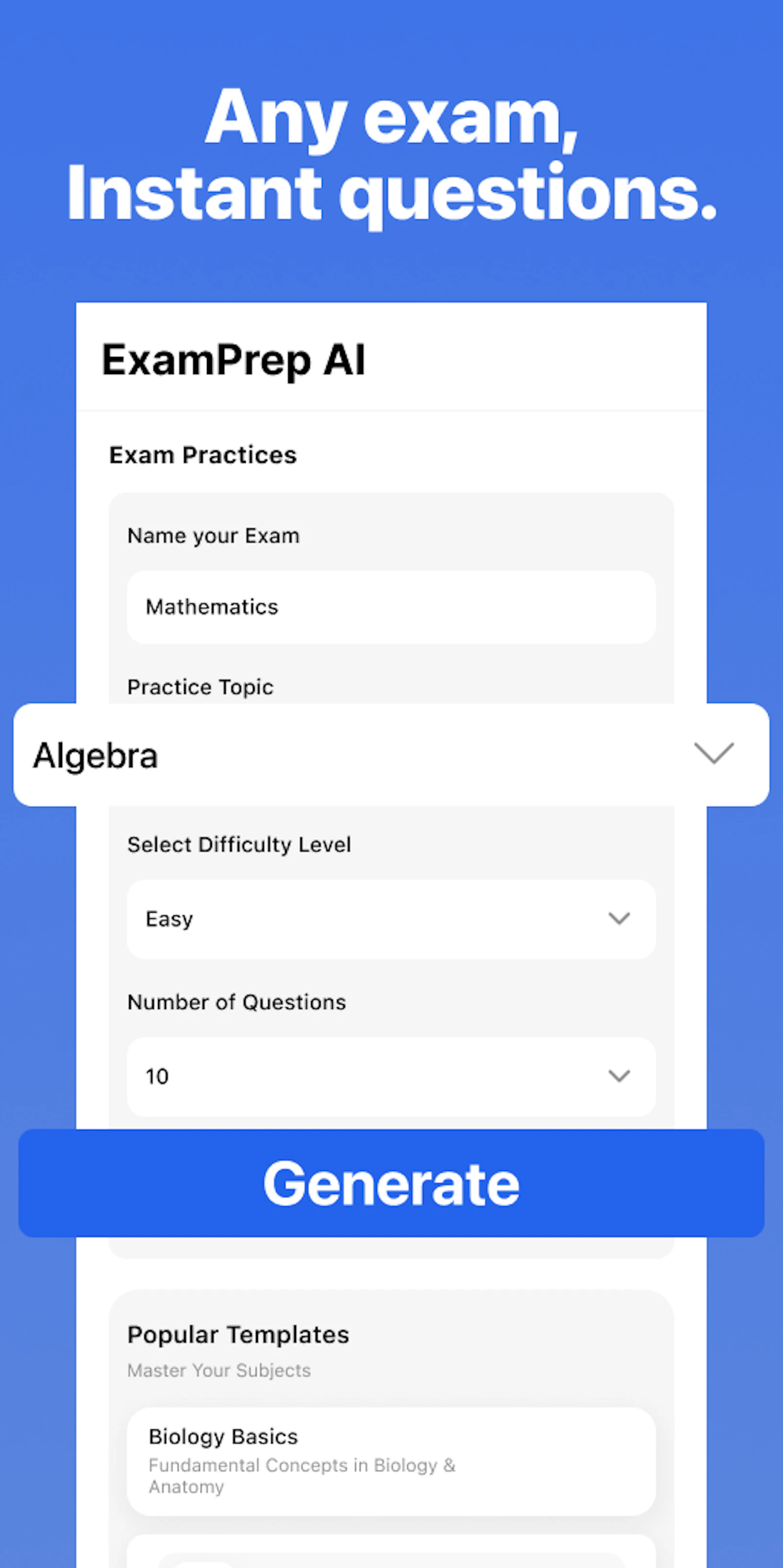 AI Examprep: Quiz & Study screenshot 1