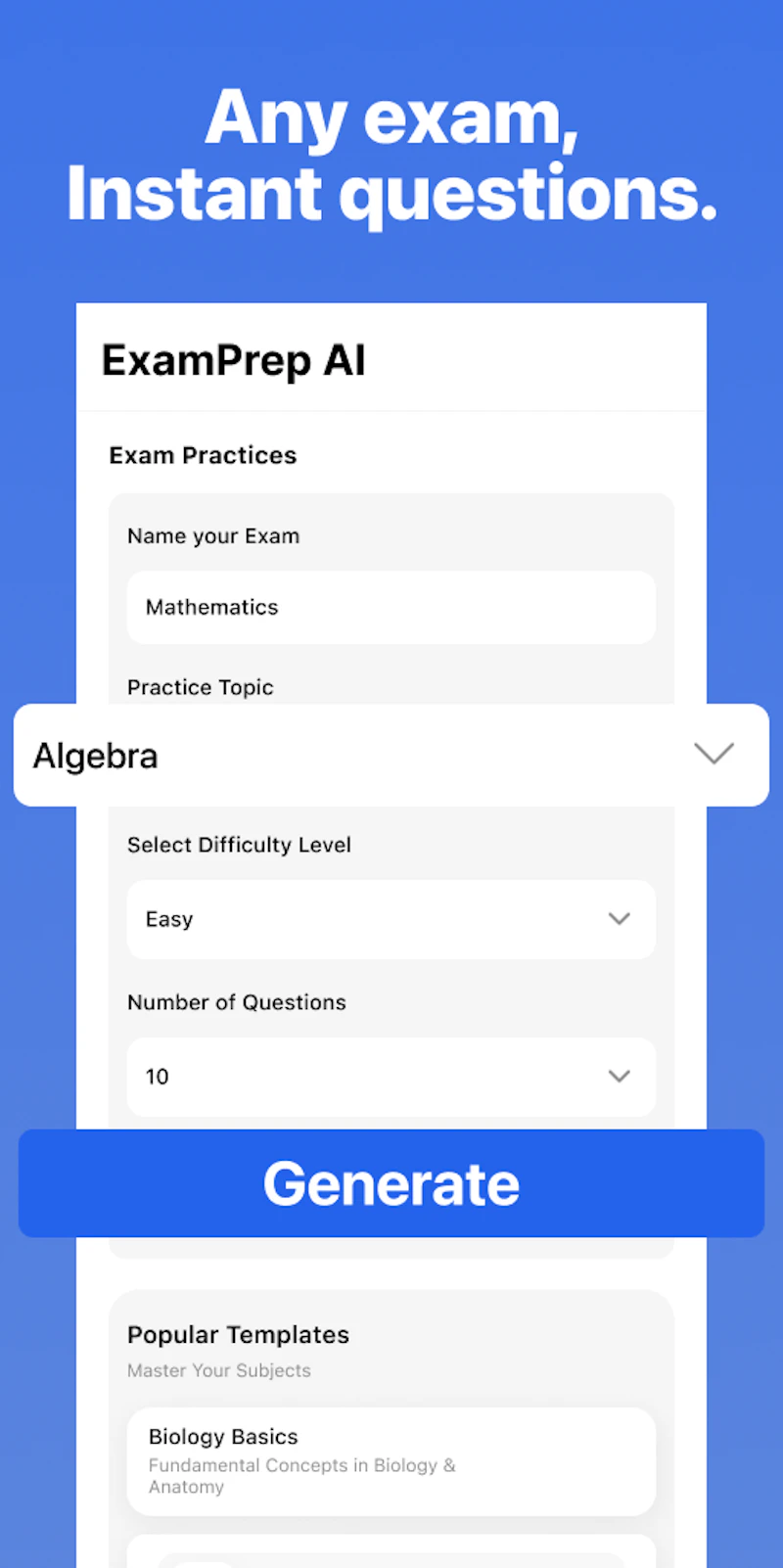 AI Examprep: Quiz & Study screenshot 1