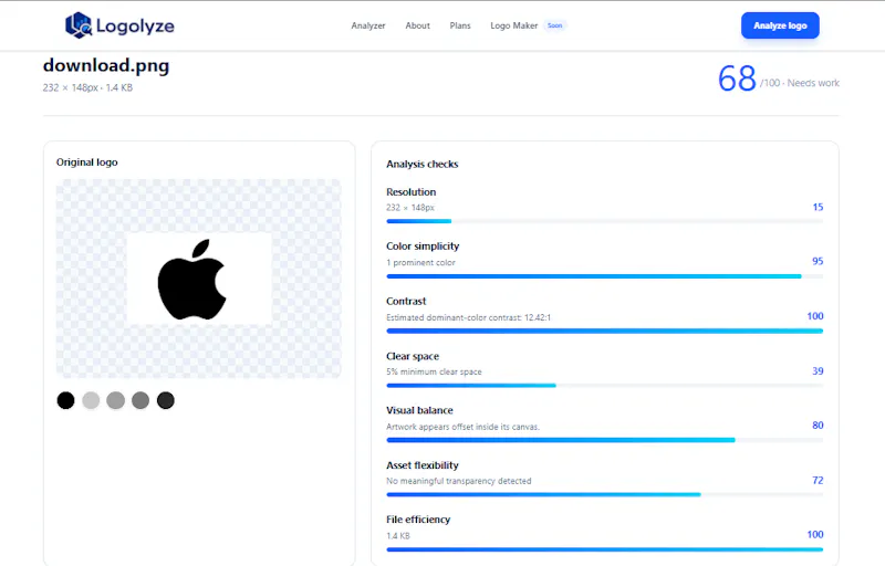 Logolyze — Analyze and improve your logo screenshot 3