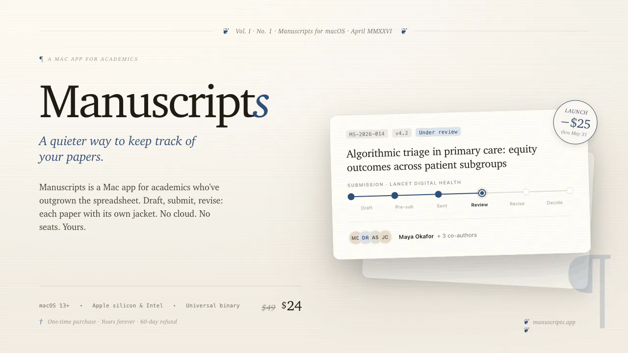 Manuscripts.app screenshot 1