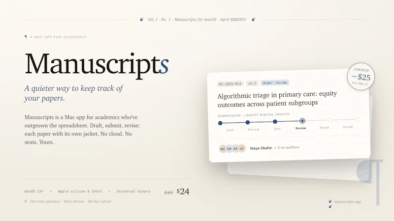 Manuscripts.app screenshot 1