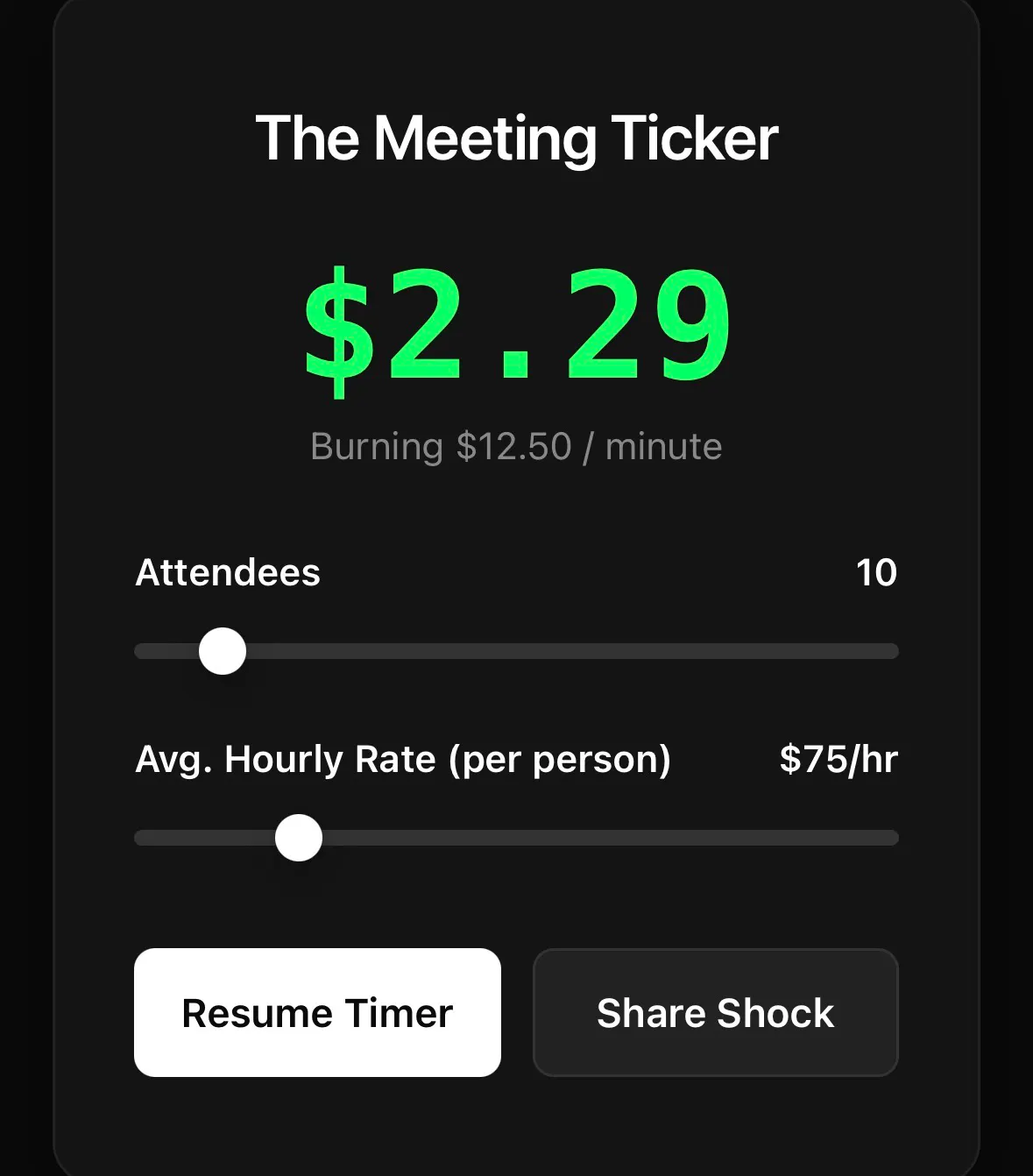 The Meeting Ticker gallery image