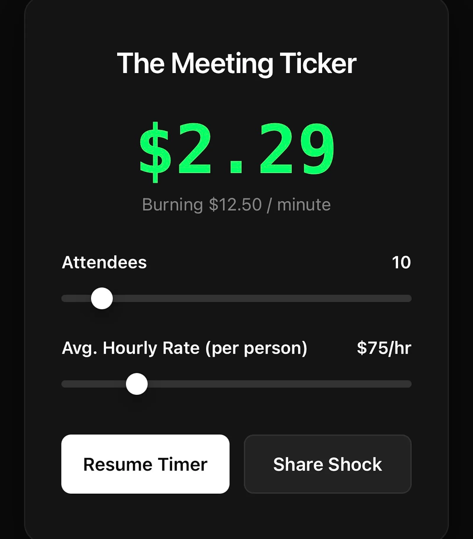 The Meeting Ticker screenshot 3