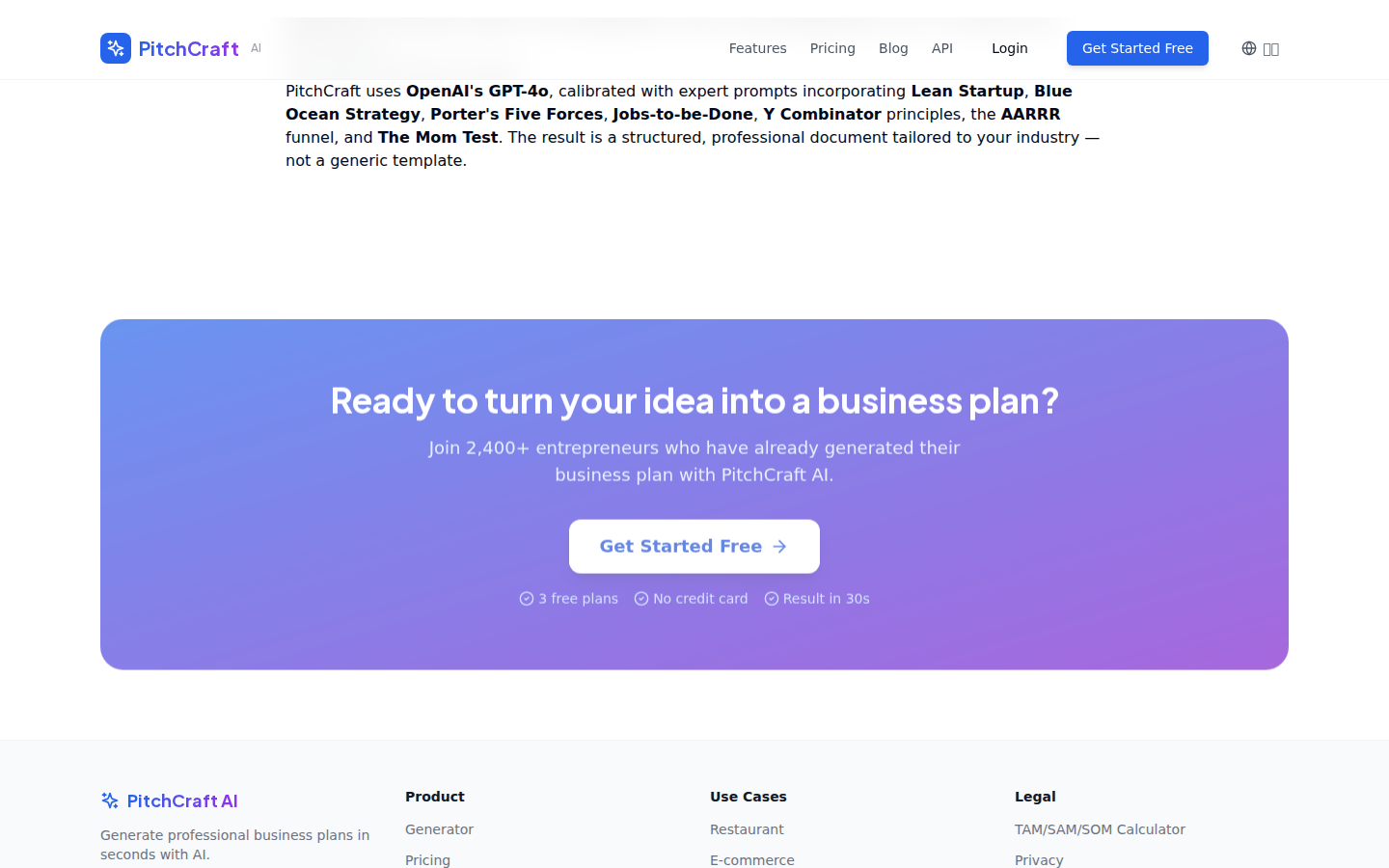 PitchCraft AI - Screenshot 2 showing product features and functionality
